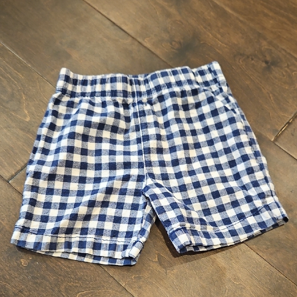 Carter's Blue and White Checkered Kids Shorts